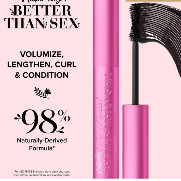 🌻 Too Faced Naturally Better Than Sex Mascara New Full Size Black - Picture 4 of 14